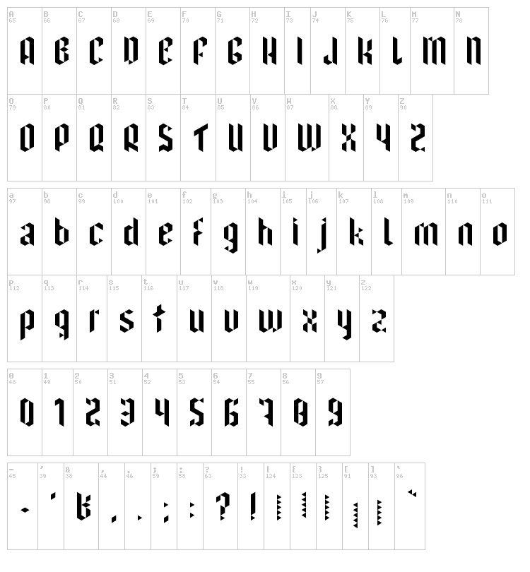 I have been waiting for you font map